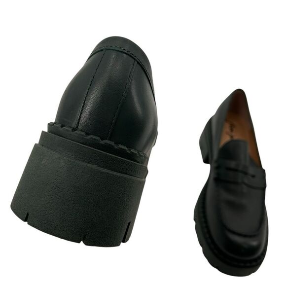 Free people Lyra lug sole dark green loafer size 39.5 - Picture 9 of 13
